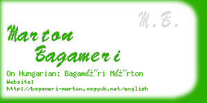 marton bagameri business card